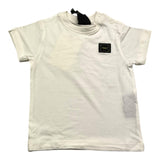 F**K T-Shirt Girocollo Tinta Unita Bianco Per Neonato