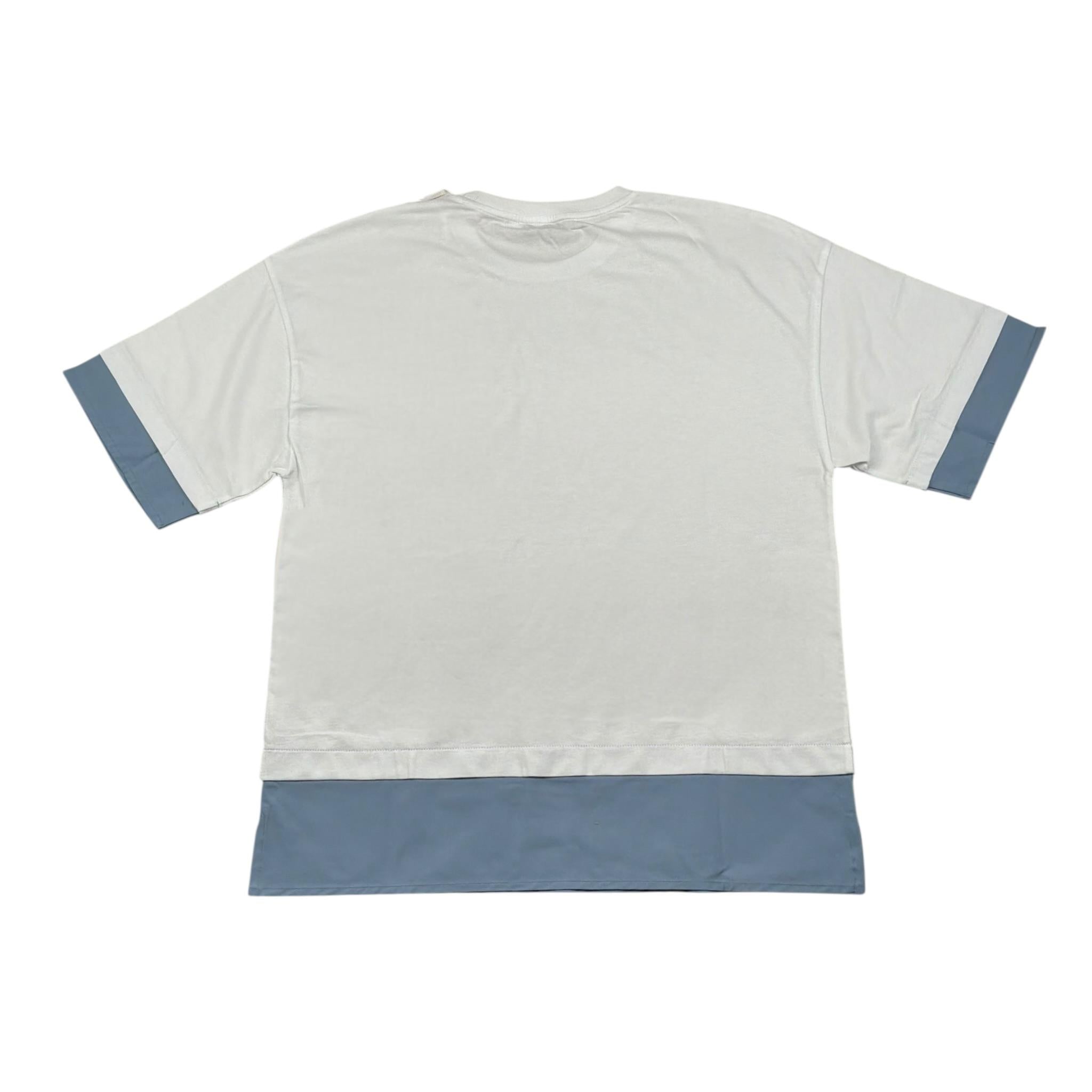 Dondup T-Shirt Girocollo Tinta Unita con Logo per Bambino DMTS033 BIANCO DONDUP 