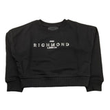 JOHN RICHMOND felpa tinta unita girocollo con stampa Nero per Bambina RGA24053FEJX NERO JOHN RICHMOND 