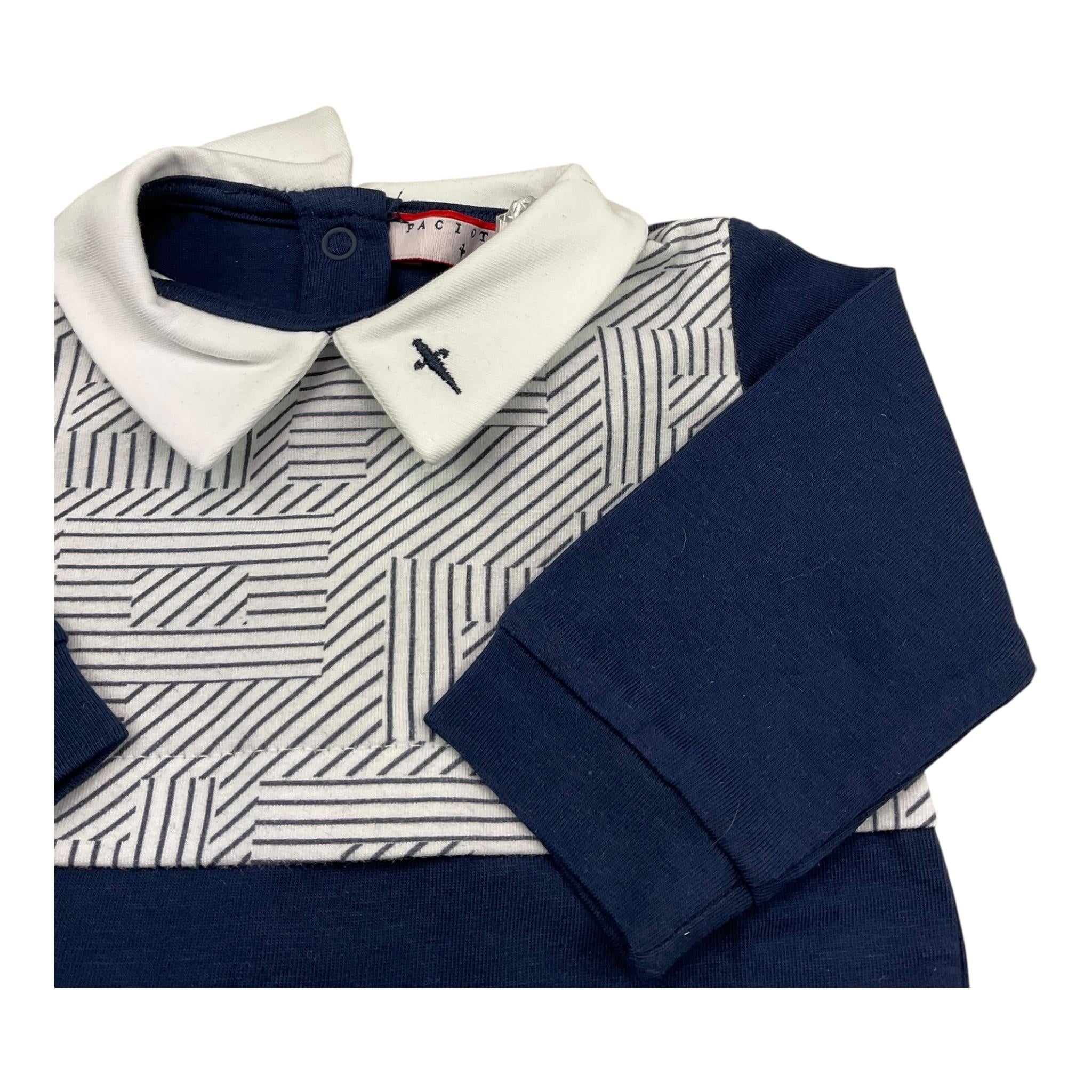 Cesare Paciotti Tutina Manica Lunga Tinta Unita per Neonato TCP5100N BLU CESARE PACIOTTI 