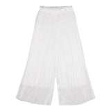 Monnalisa Pantalone Tinta Unita con Elastico In Vita per Bambina 79E400X BIANCO MONNALISA 