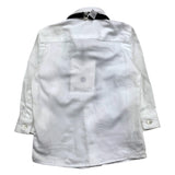 Shako' Camicia Manica Lunga Tinta Unita Con Papillon Bianco Per Neonato