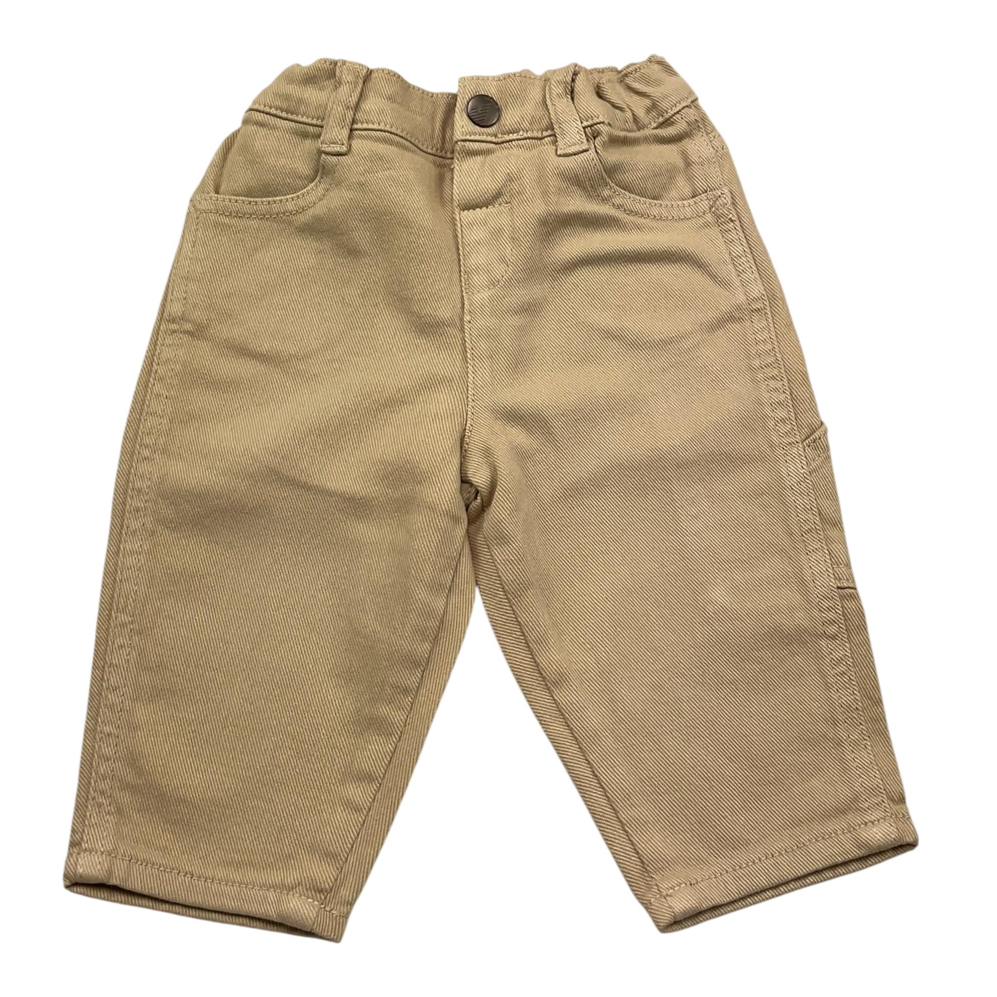 Emporio Armani Pantalone Tinta Unita con Girovita Regolabile per Neonato 6DHJ95 BEIGE EMPORIO ARMANI 