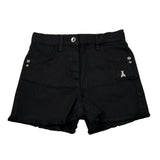 Patrizia Pepe Short In Denim Tinta Unita con Logo per Bambina 7P0377XX NERO PATRIZIA PEPE 