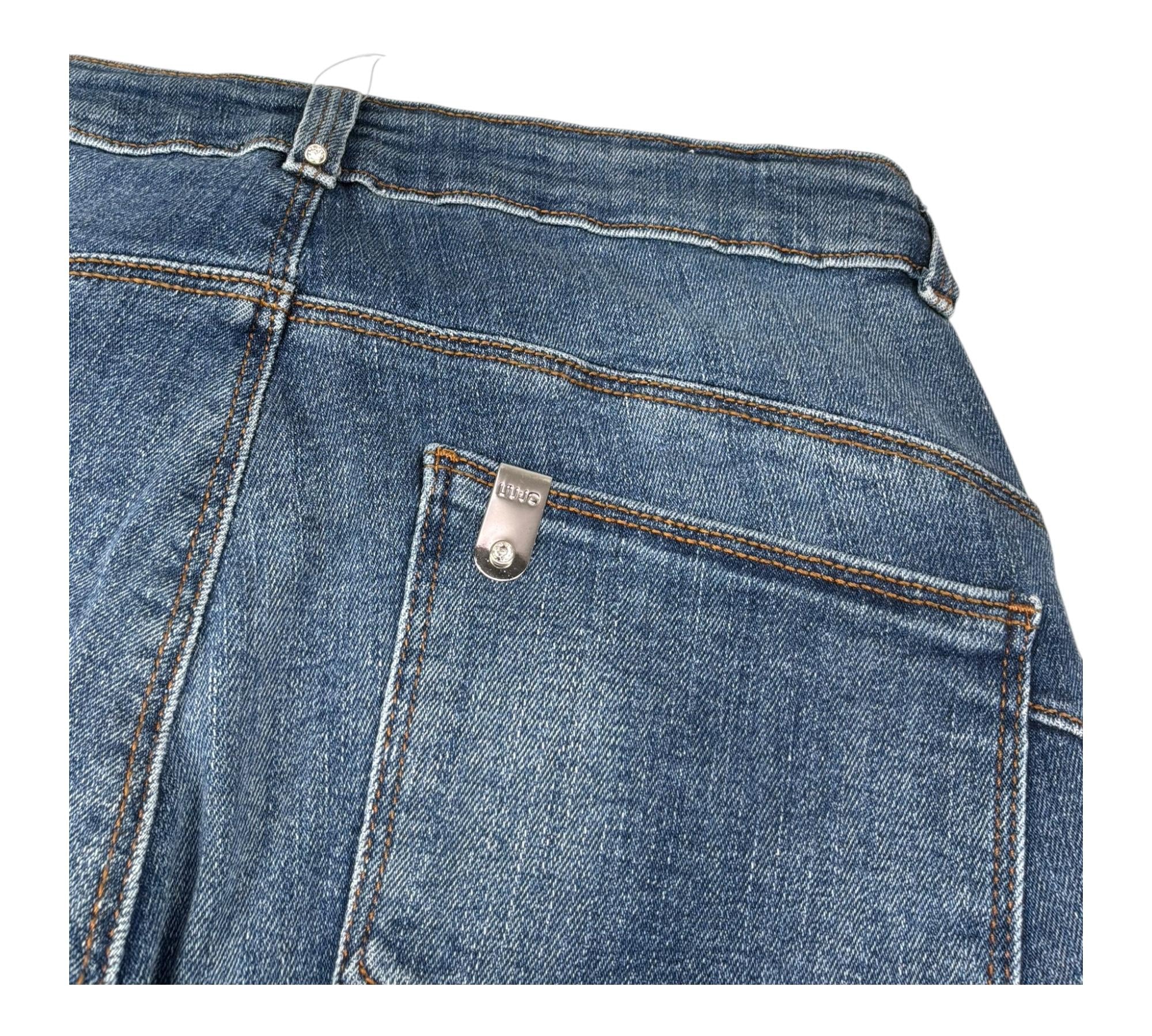 Liu Jo Jeans Tinta Unita con Girovita Regolabile per Bambina GA3007 BLU LIU JO 