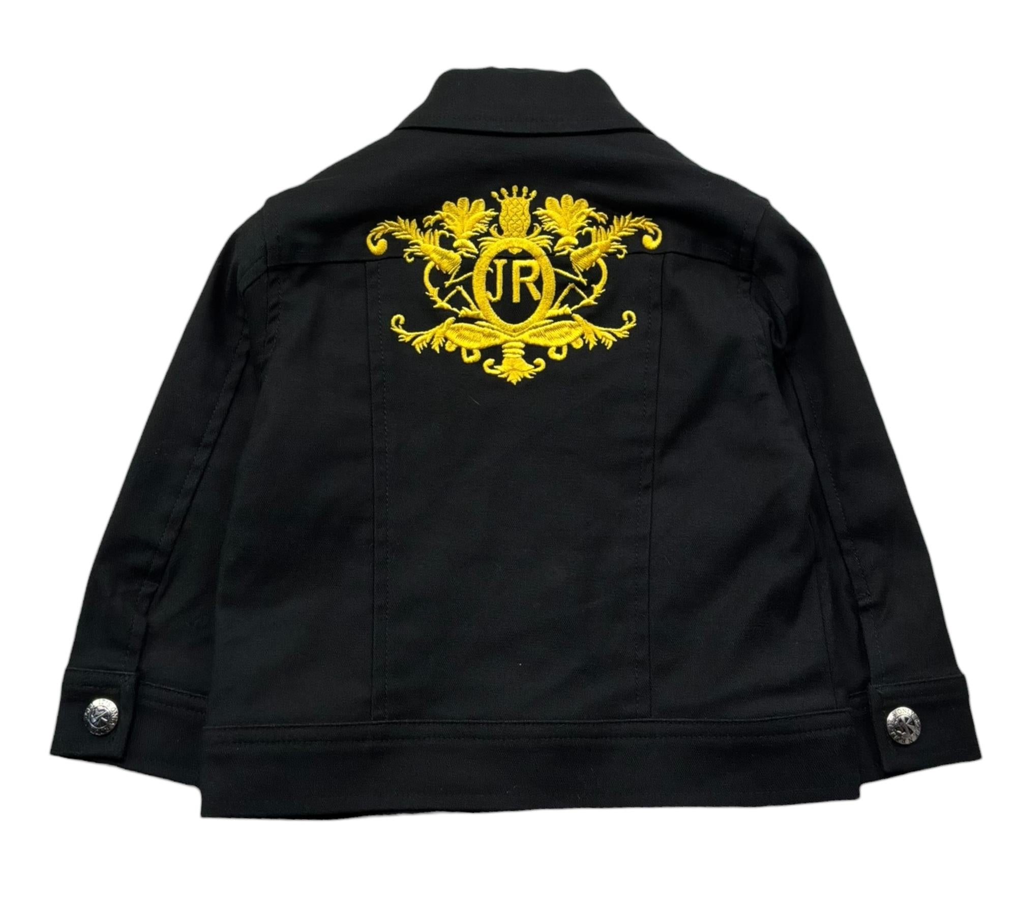 John Richmond Giubbino In Denim Tinta Unita per Neonato RIP26062GB NERO JOHN RICHMOND 