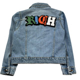 John Richmond Giubbino In Denim Tinta Unita con Logo per Bambino RBP26050GB AZZURRO JOHN RICHMOND 