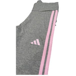 Adidas Leggins Tinta Unita con Logo per Bambina JF3674 GRIGIO Adidas 