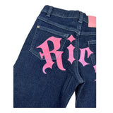 JOHN RICHMOND jeans tinta unita con stampa Blu per Bambina RGA24130JE BLU JOHN RICHMOND 