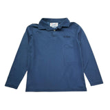 Saint Barth Polo Manica Lunga Tinta Unita per Bambino 00874L BLU SAINT BARTH 