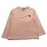 U.S. POLO ASSN shirt girocollo tinta unita con logo Rosa per Bambina US40668 ROSA U.S. POLO ASSN 