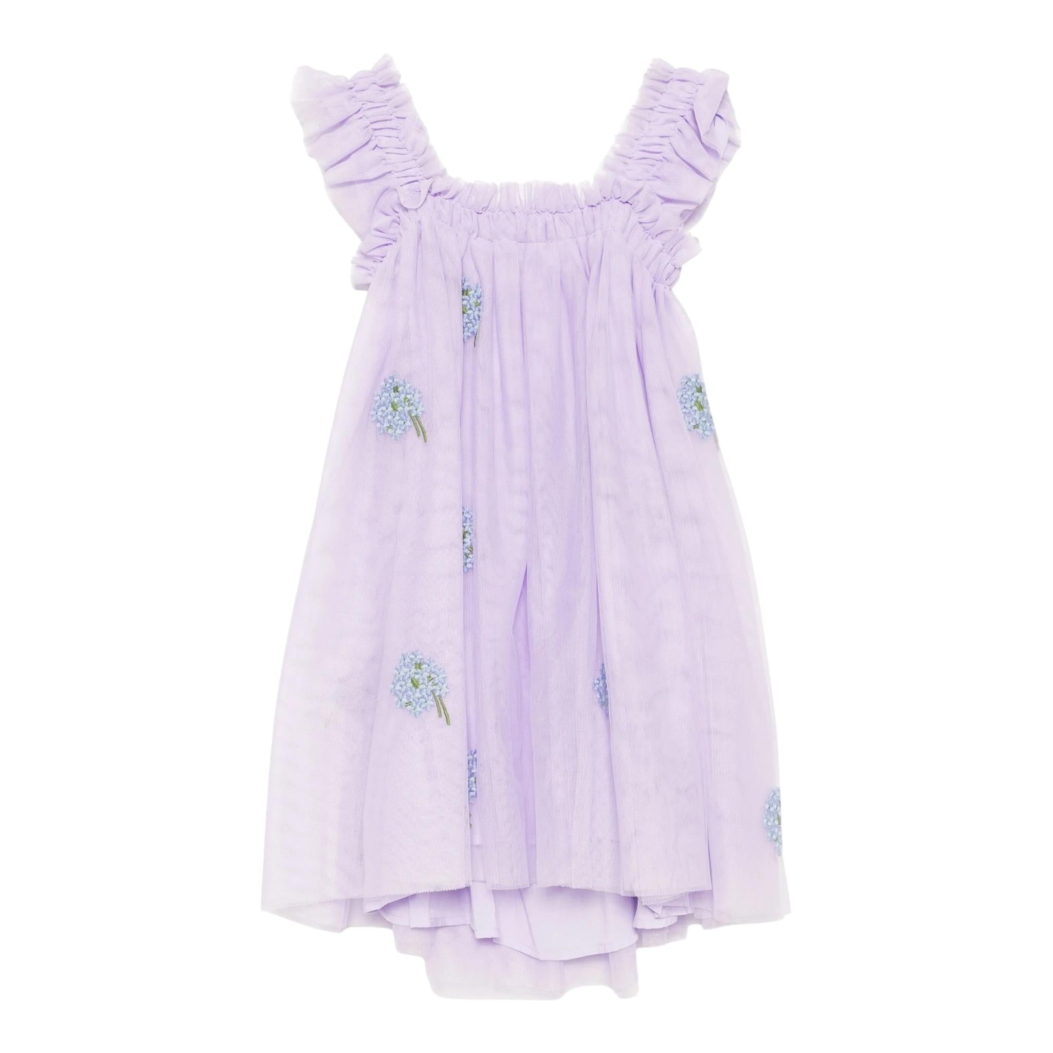 Stella Mccartney Abito Giromanica Tinta Unita In Tulle per Bambina TW1E42 LILLA STELLA McCARTNEY 