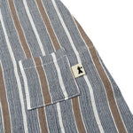 Petit Indi Pagliaccetti Tricolore con Fantasia A Righe Girmanica per Neonato SS25B1729 BLU PETIT INDI 