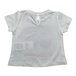 M+E' T-Shirt Girocollo tinta unita con Stampa Panna per Bambina UE1860JXX PANNA M+E' 