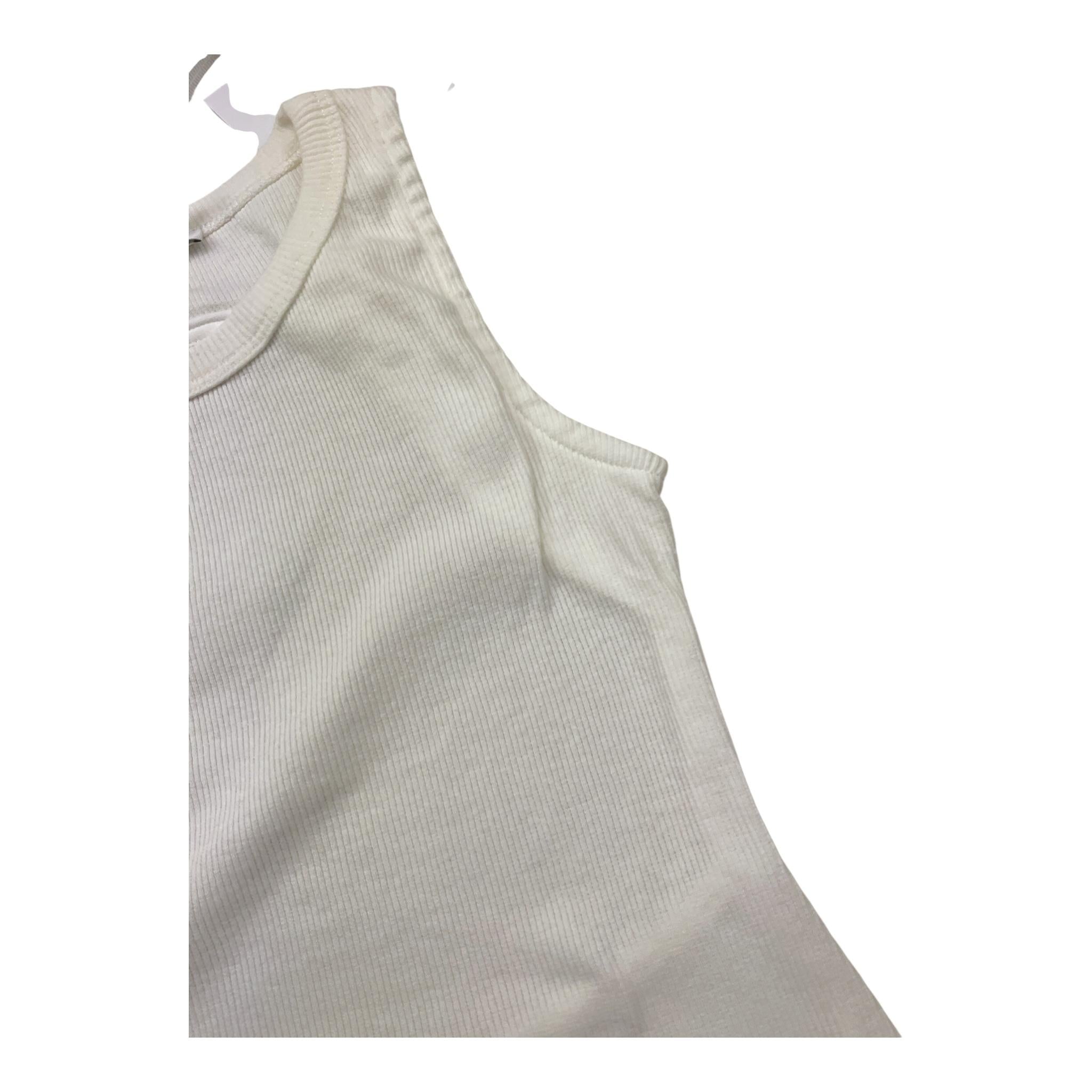 Lu Lu By Miss Grant Canotta Tinta Unita Girocollo per Bambina LL3555 BIANCO LU LU BY MISS GRANT 