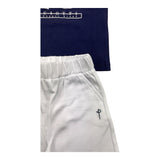 Cesare Paciotti Completo 2 Pezzi T-Shirt-Bermuda Bicolore Blu/Bianco per Neonato
