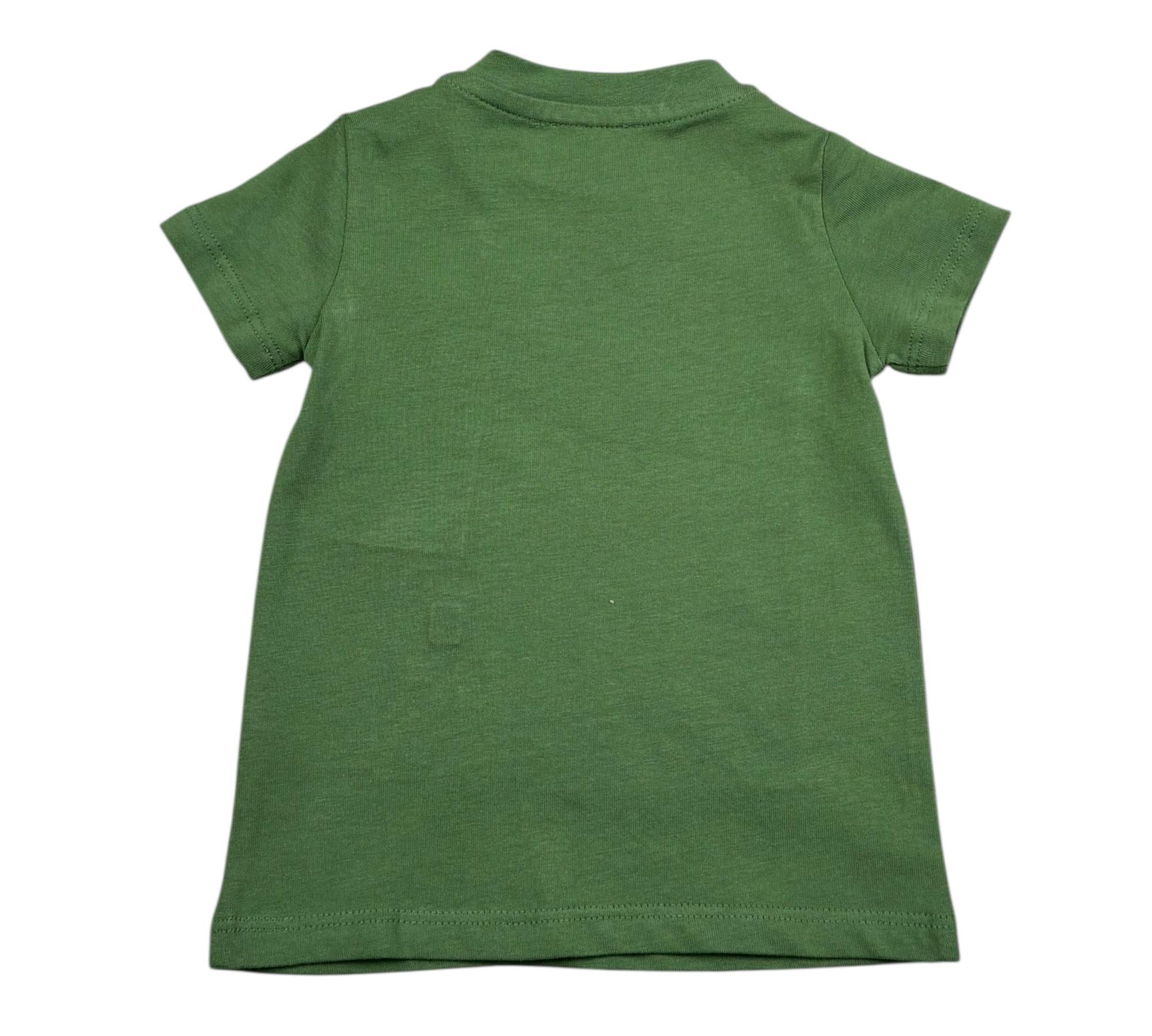 John Richmond T-Shirt Girocollo Tinta Unita con Logo per Neonato RIP26015TS VERDE JOHN RICHMOND 