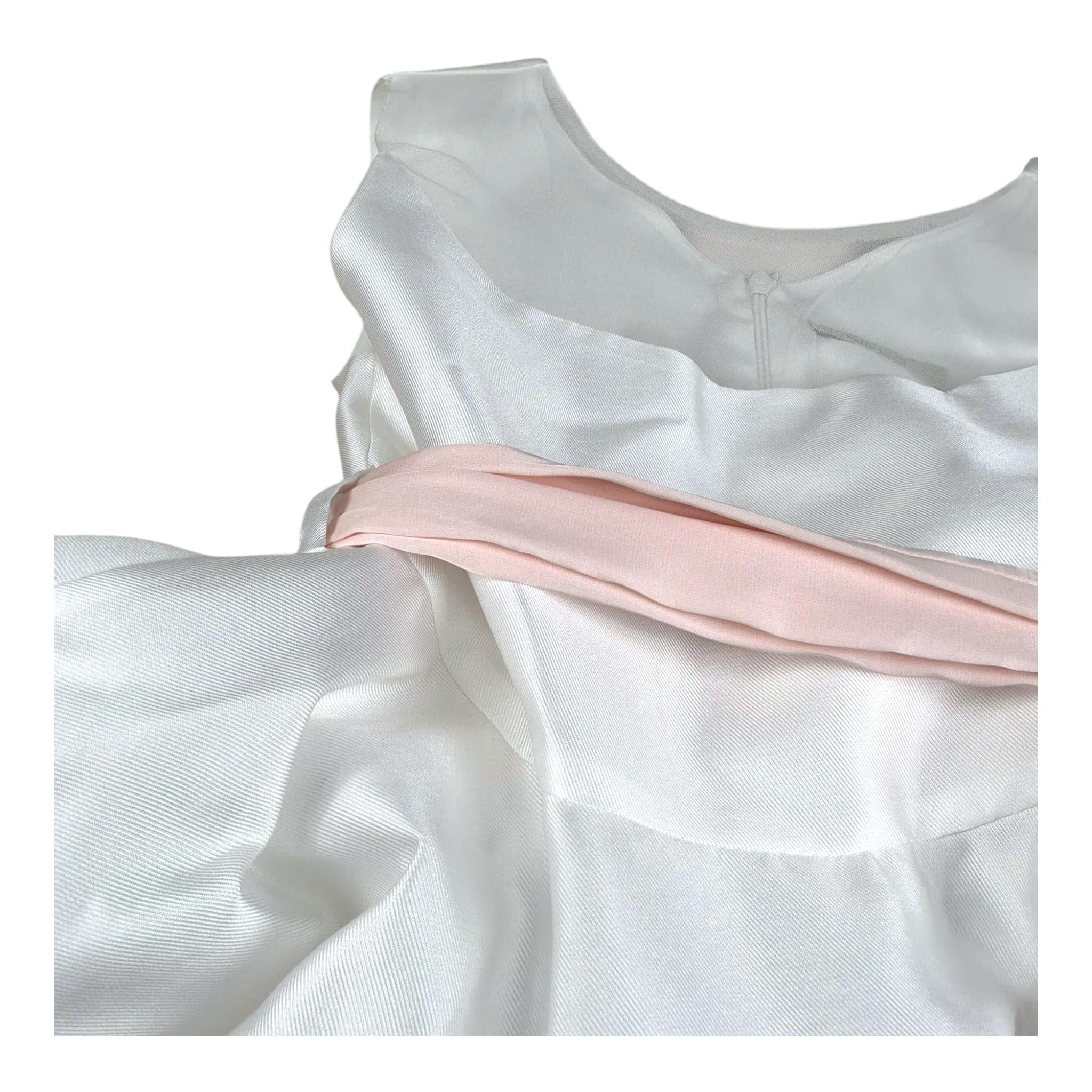 Bella Brilli Abito Cerimonia Tinta Unira Giromanica per Bambina BB902546 BIANCO BELLA BRILLI 