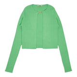Liu Jo Cardigan Tinta Unita A Costine Verde Per Bambina