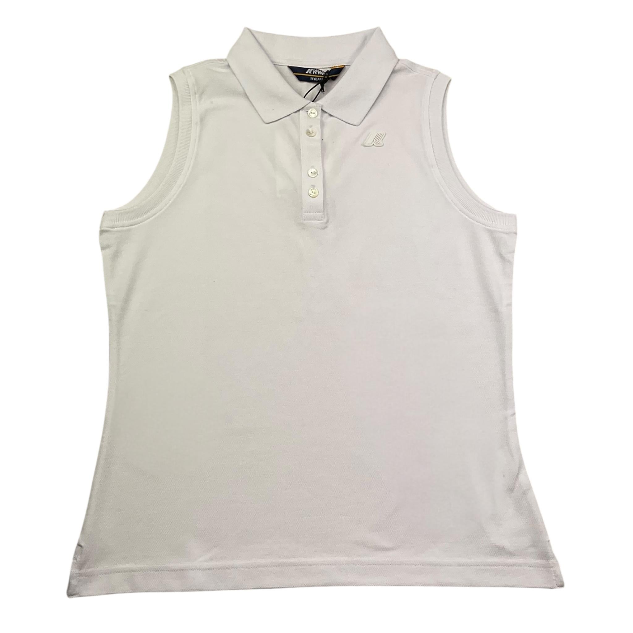 K-Way Canotta Tinta Unita con Logo per Bambino K61414W BIANCO K-WAY 