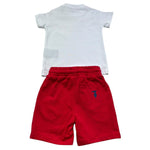 Trussardi Completo 2 Pezzi T-Shirt-Bermuda per Neonato TIP26008CJ BIANCO/ROSSO TRUSSARDI 