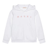 Marni Felpa Chiusa con Cappuccio Tinta Unita con Logo per Bambino M01407 BIANCO MARNI 