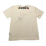 Diadora T-Shirt Girocollo Tinta Unita Con Stampa Logo In Contrasto Panna Per Bambino