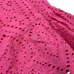 Twinset Abito Tinta Unita Traforato per Bambina 231GJ2QAG ROSA TWINSET 