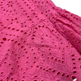 Twinset Abito Tinta Unita Traforato per Bambina 231GJ2QAG ROSA TWINSET 