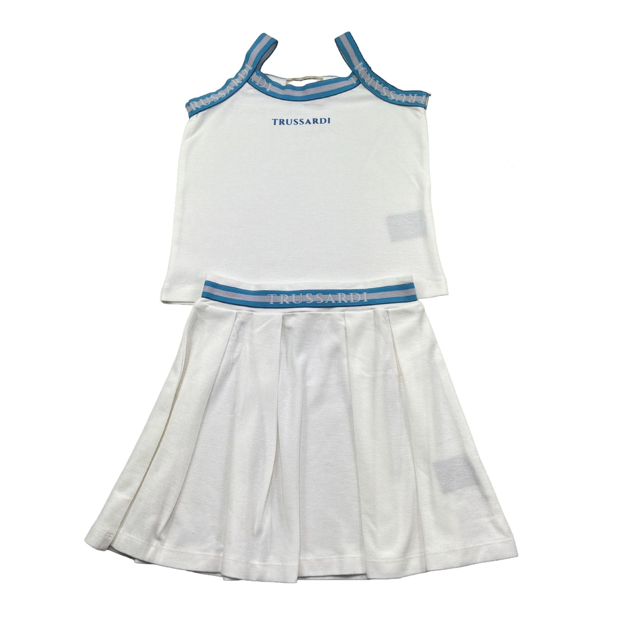 Trussardi Completo 2 Pezzi Canotta-Gonna Tinta Unita per Bambina TGP26076CE BIANCO TRUSSARDI 