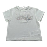 M+E' T-Shirt Girocollo Tinta Unita con Brillantini per Bambina UE1817 PANNA M+E' 