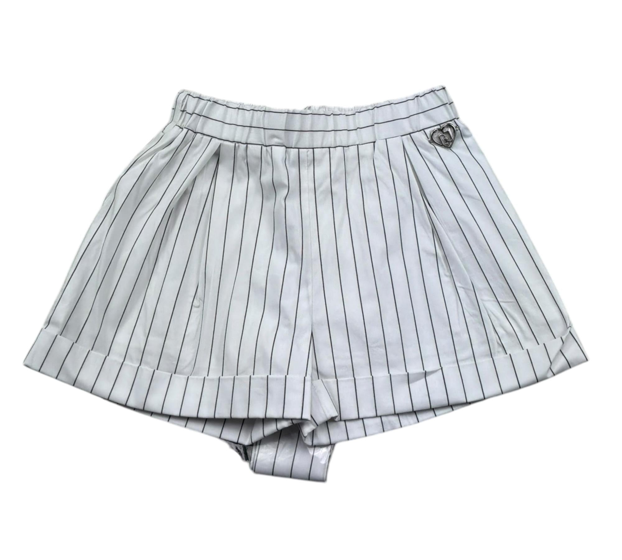 Liu Jo Short Tinta Unita con Elastico In Vita per Neonata KA5058N BIANCO LIU JO 