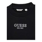 GUESS shirt tinta unita girocollo con logo Nero per Bambina J4YI49KBZP4X NERO GUESS 