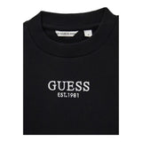 GUESS shirt tinta unita girocollo con logo Nero per Bambina J4YI49KBZP4X NERO GUESS 