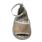 Le Bebe Sandalo Tinta Unita In Paglia per Neonata LBG5910 BEIGE LE BEBE 