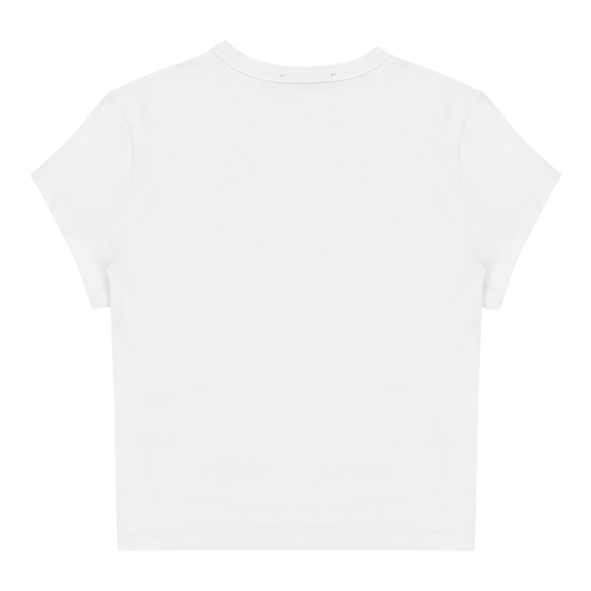 Diesel T-Shirt Girocollo Tinta Unita con Logo per Bambina J01830 BIANCO DIESEL 