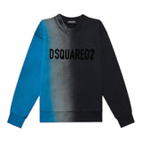 Dsquared2 Felpa Tinta Unita Girocollo Con Stampa Multicolor Per Bambino