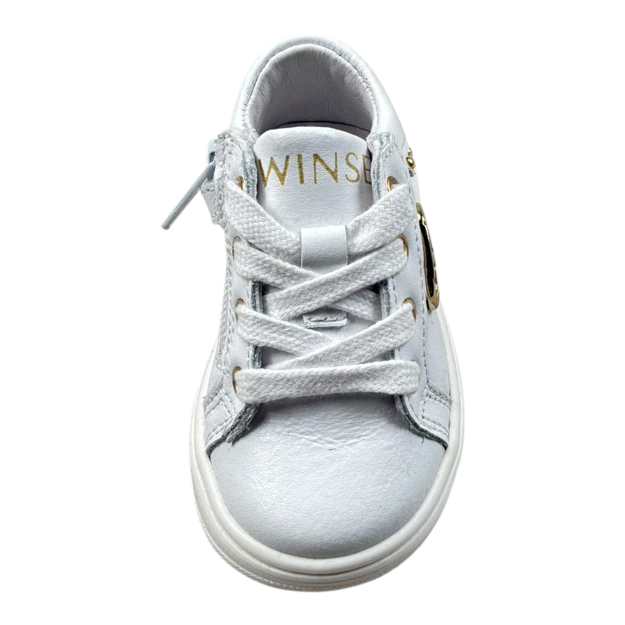 Twinset Sneakers Tinta Unita con Applicazioni E Zip per Bambina 251GCB014J BIANCO TWINSET 