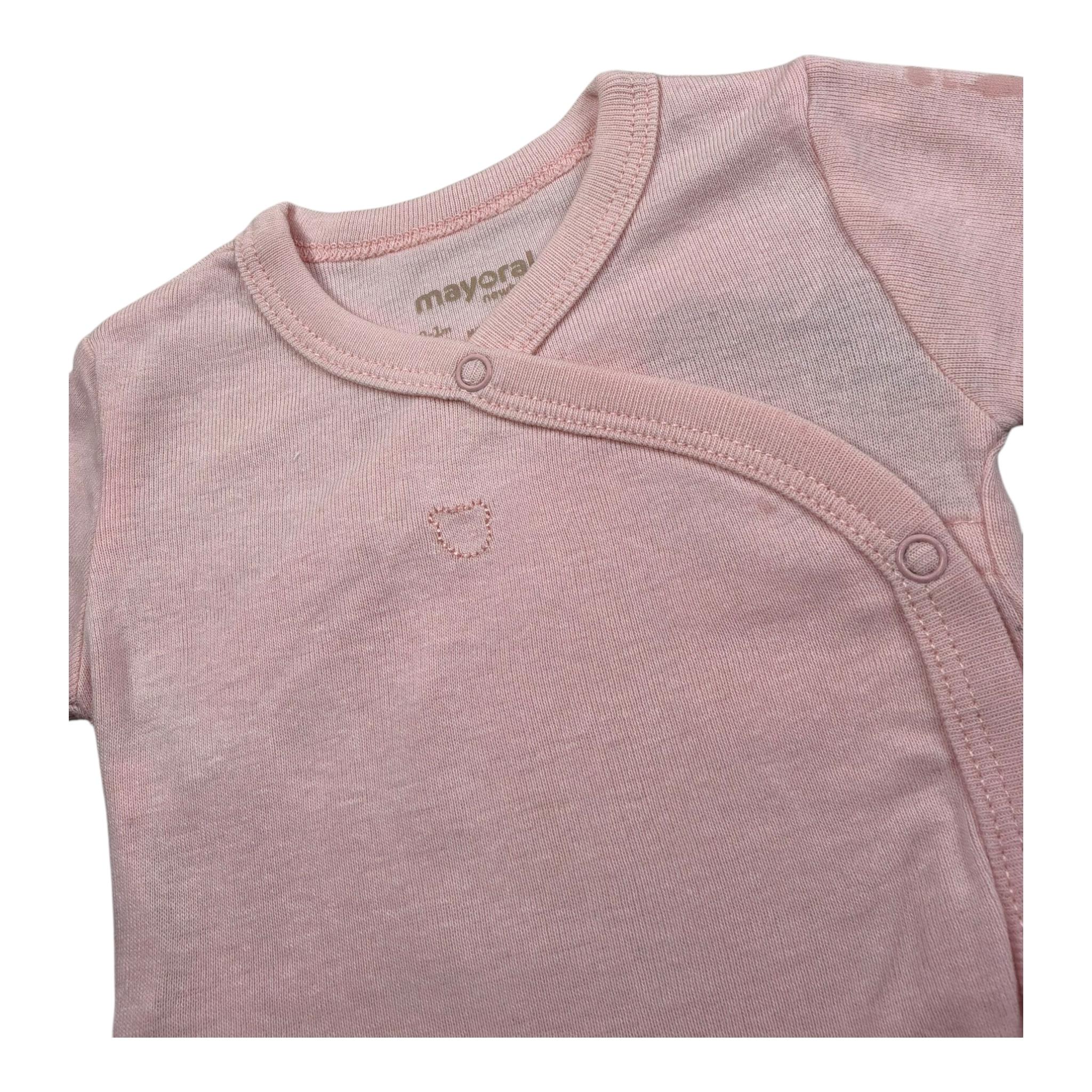 Mayoral Body Mezza Manica Tinta Unita per Neonata 2707X ROSA MAYORAL 