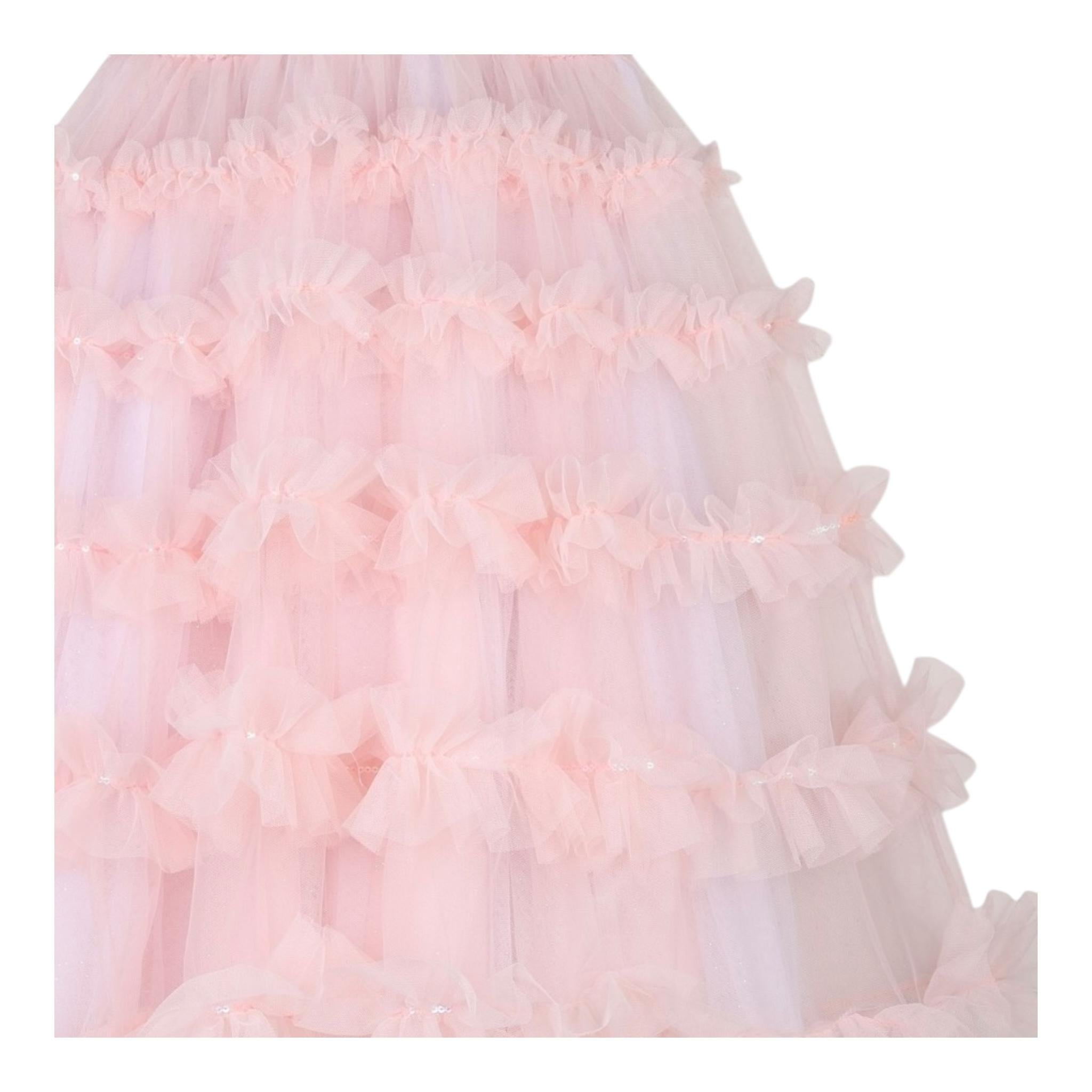 Billieblush Abito Cerimonia Tinta Unita con Tulle  per Neonata U20976NX ROSA BillIEBLUSH 