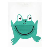 Stella Mccartney T-Shirt Girocollo Tinta Unita con Stampe Rana per Bambino TW8541J BIANCO STELLA McCARTNEY 