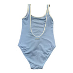 Saint Barth Costume Intero Tinta Unita  per Bambina CARASTRING AZZURRO SAINT BARTH 