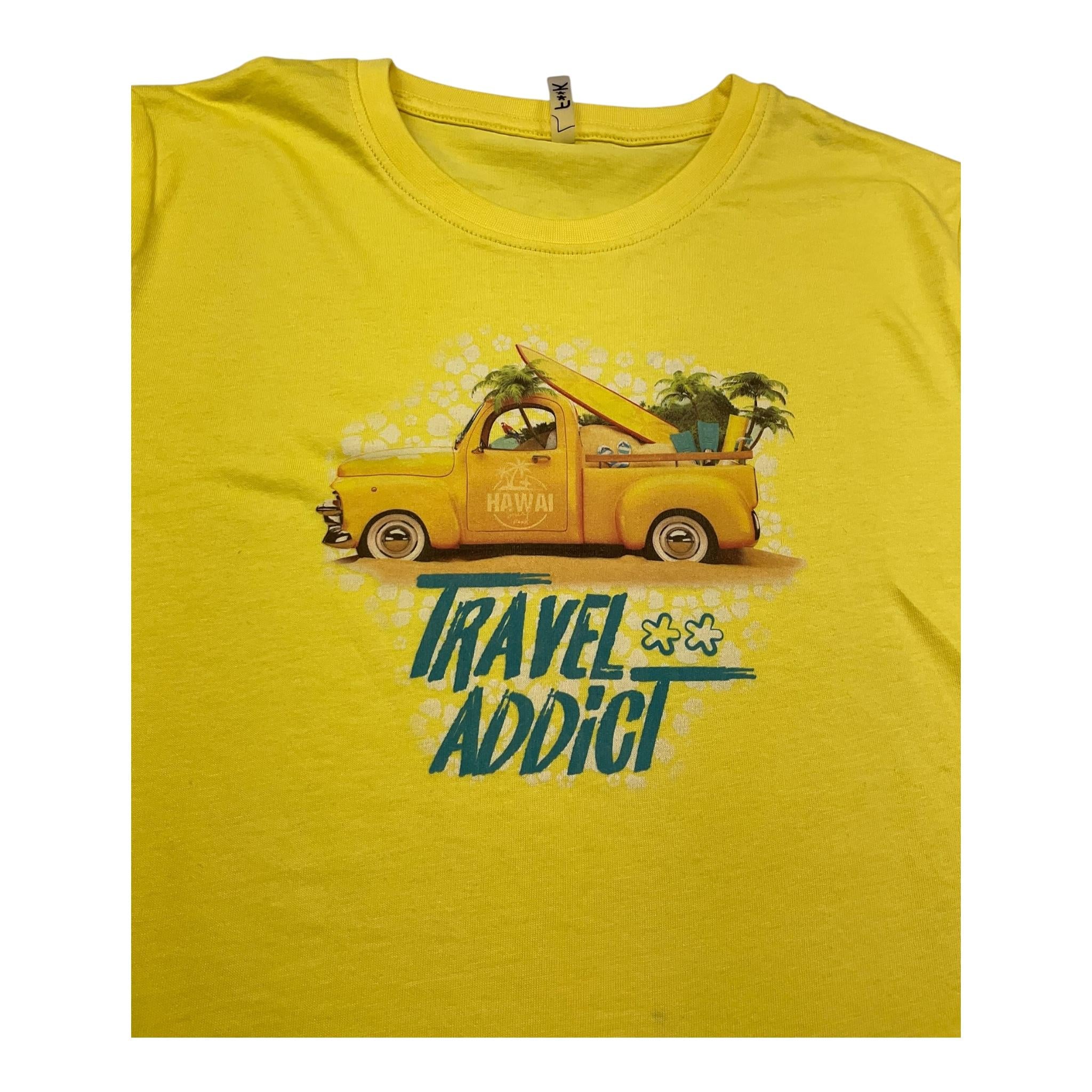 F**K T-Shirt Girocollo Tinta Unita con Stampa per Bambino FJST GIALLO F**K 