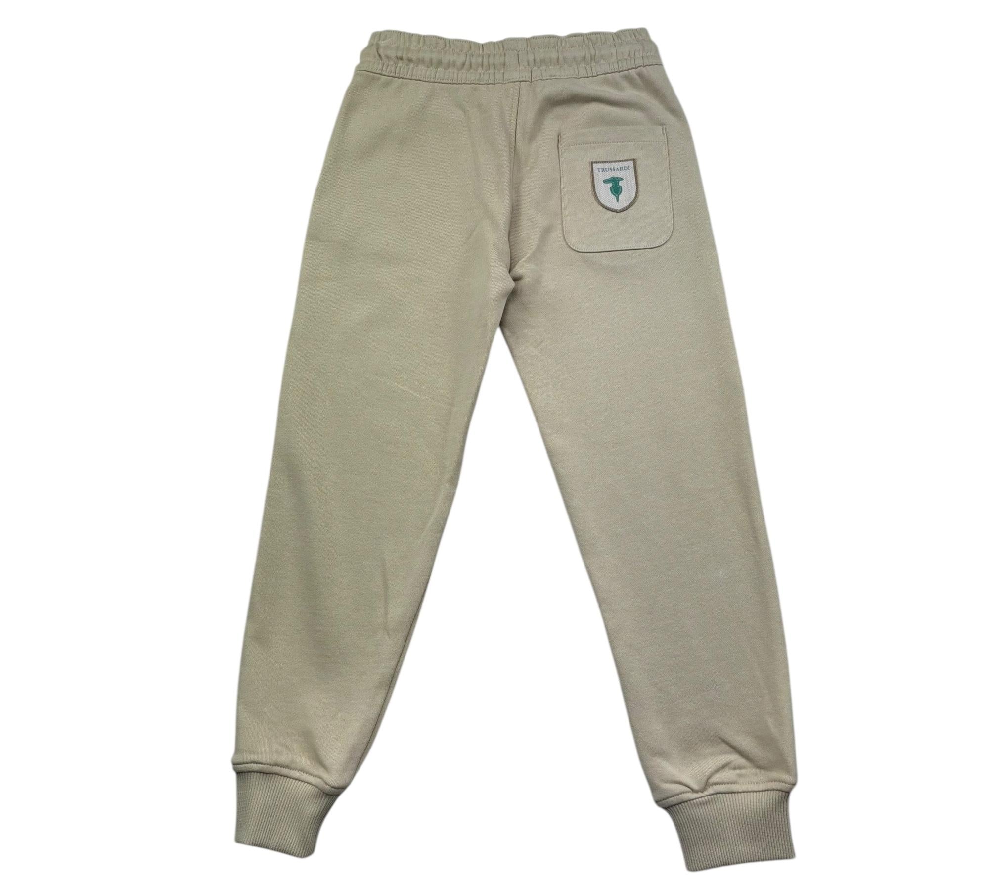 Trussardi Pantalone Tuta Tinta Unita con Logo per Bambino TBP26160PA BEIGE TRUSSARDI 