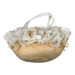 Raffaella Borsa In Paglia Tinta Unita con Applicazioni per Bambina PANAMA GIALLO RAFFAELLA 