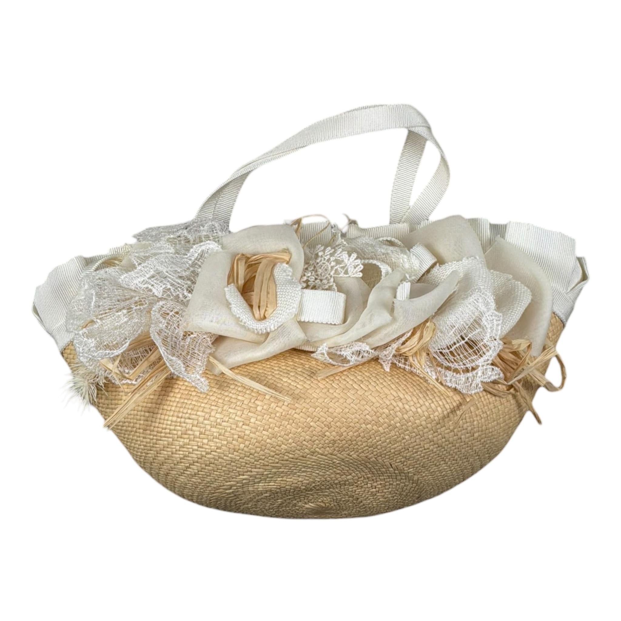 Raffaella Borsa In Paglia Tinta Unita con Applicazioni per Bambina PANAMA GIALLO RAFFAELLA 