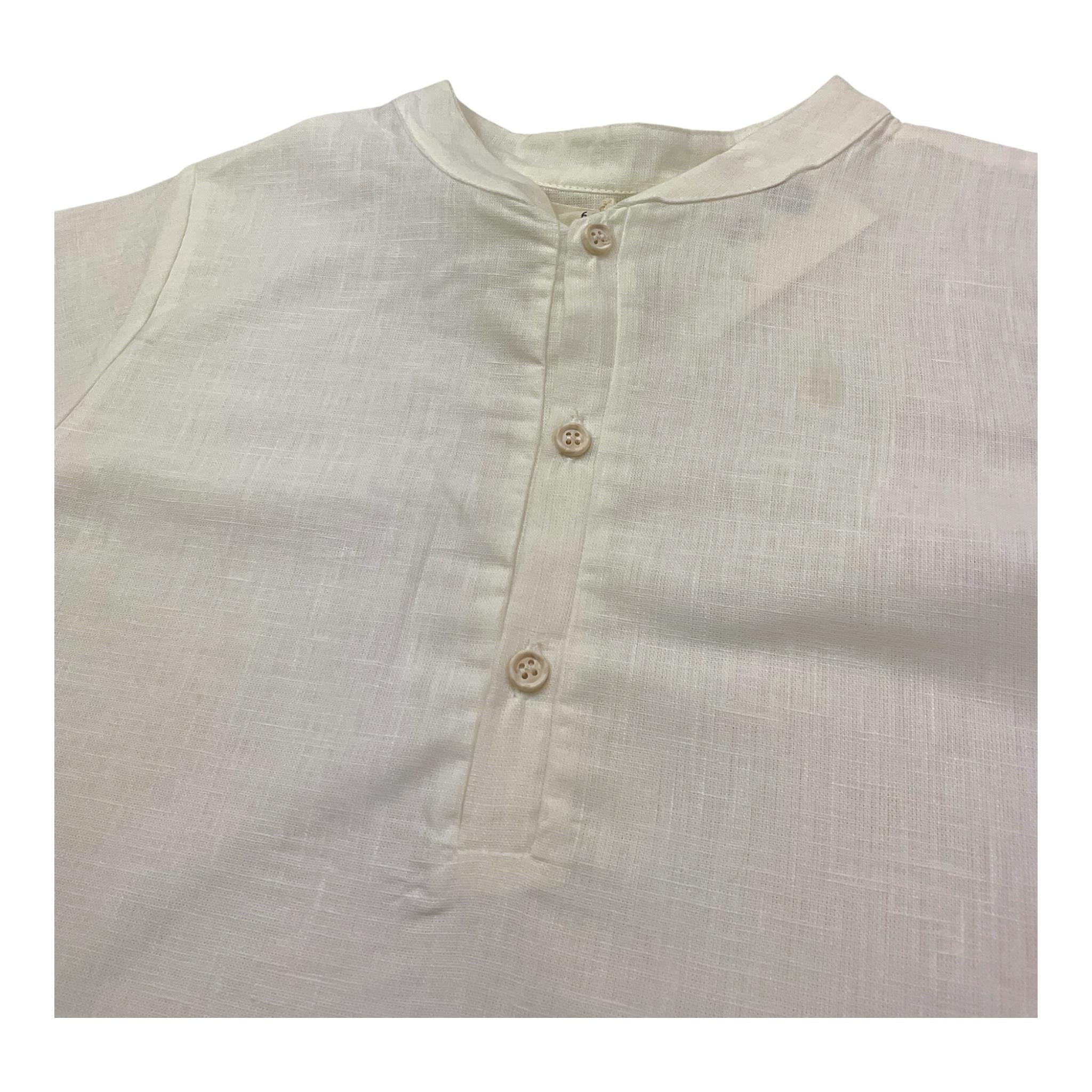 Petit Indi Polo Mezza Manica Girocollo Tinta Unita  per Bambino SS25BK7120 BIANCO PETIT INDI 