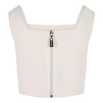 Fun & Fun Top Tinta Unita con Zip per Bambina FCJTP01134 PANNA FUN & FUN 