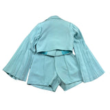 Fun & Fun Completo 2 Pezzi Giacca-Short Tinta Unita per Bambina FNCJJK01076 VERDE ACQUA FUN & FUN 