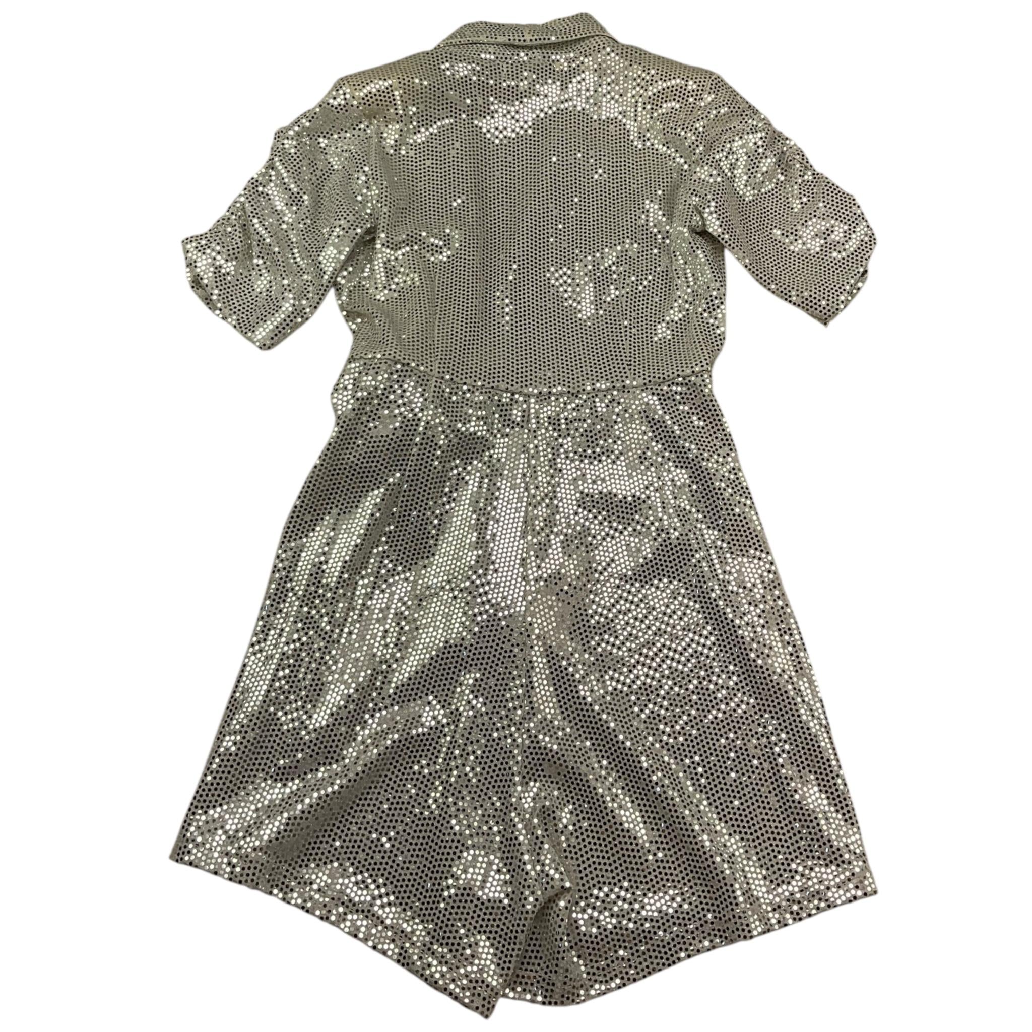 Met Abito Mezza Manica Tinta Unita per Bambina ME336 ARGENTO MET 